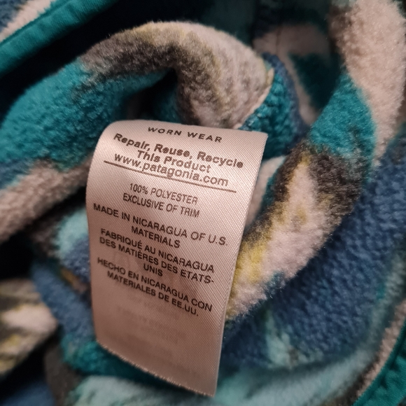 Patagonia Synchilla Snap-T Pullover Women's Trout Tales Elwha Blue Size S - Picture 10 of 15